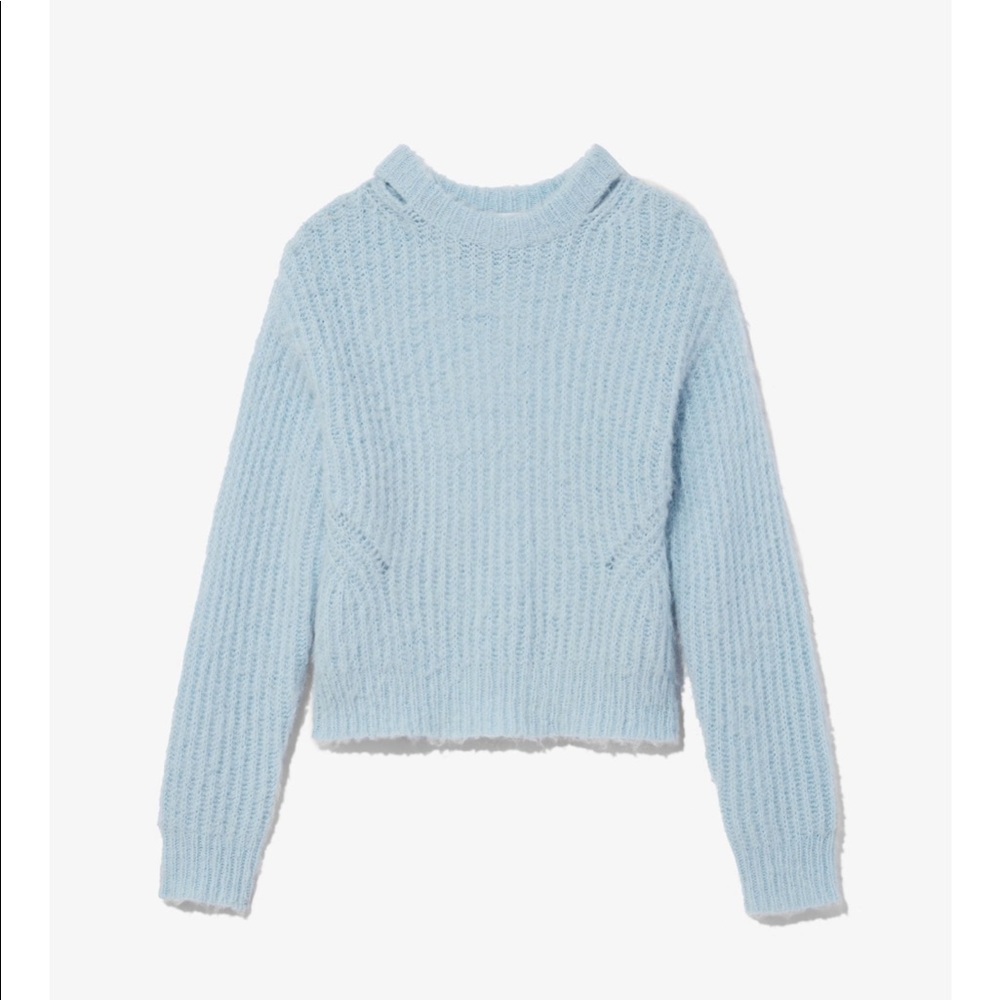 Proenza Schouler WHT LBL Brushed Alpaca Sweater